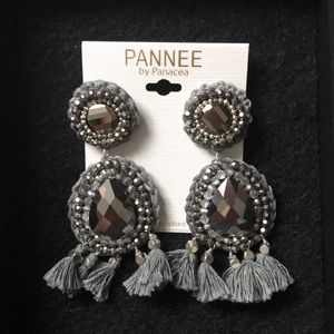 Pannee by Panacea Jewelry - Pannee by Panacea Silver Jewel Tassel Earrings Pannee by Panacea Jewelry - Pannee by Panacea Silver Jewel Tassel Earrings